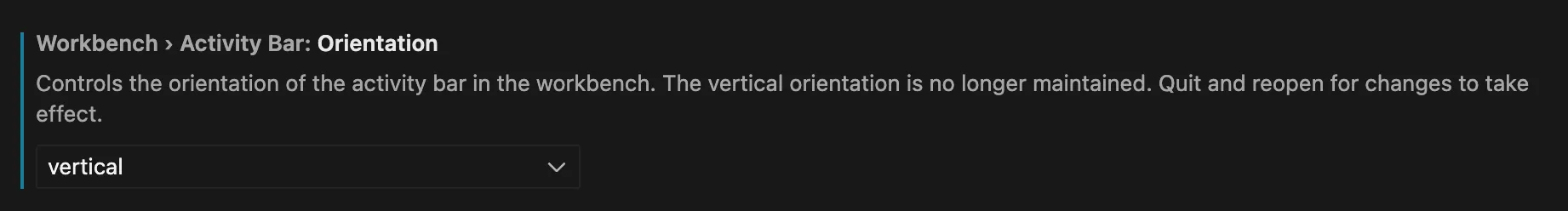 Codex workbench setting
