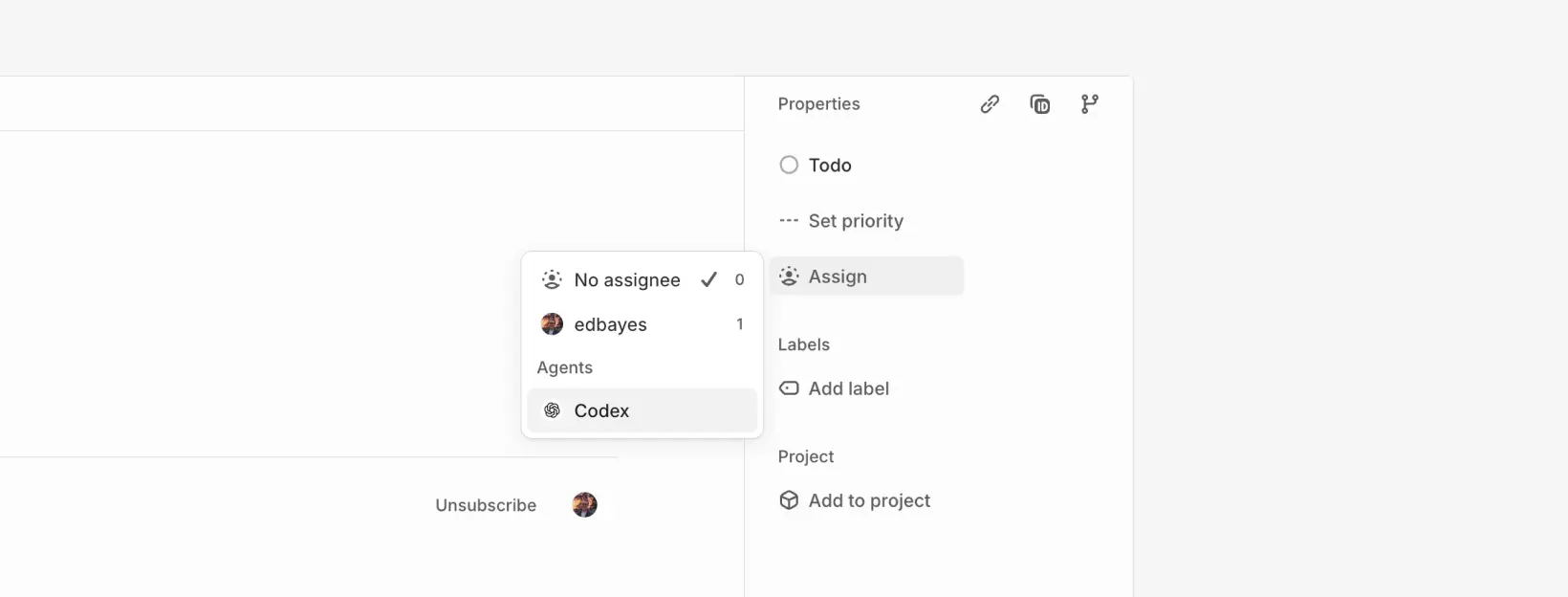 把 Codex 指派给 Linear 问题单（浅色模式）