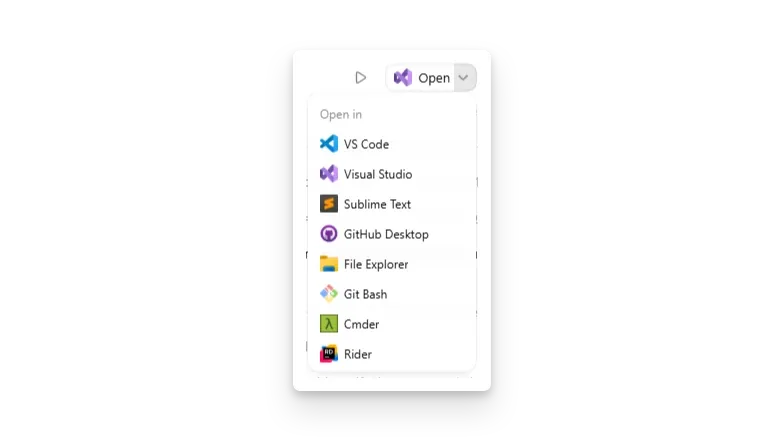 Windows 上 Codex App 设置里的默认 Open In(打开方式)应用